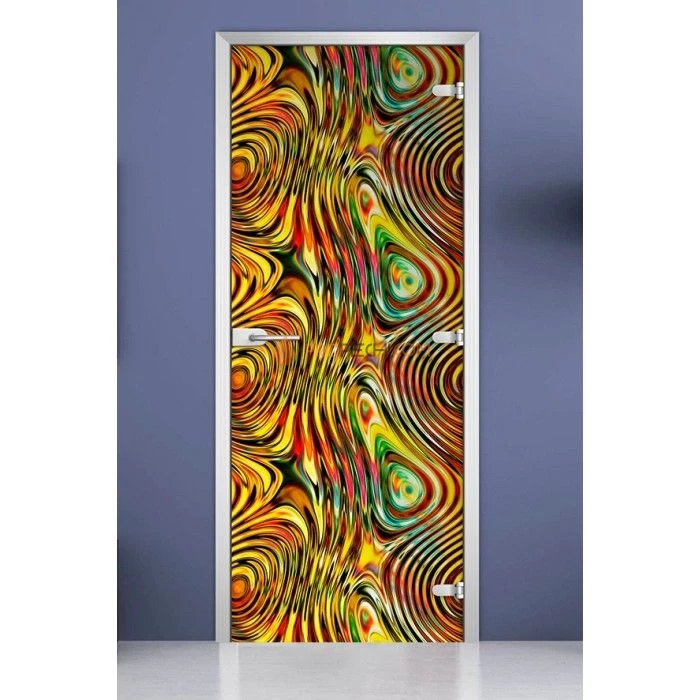 Стеклянная межкомнатная дверь DoorWood с фотопечатью Textures-09, 2000х700 мм