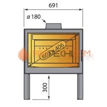 Печь-камин Liseo Castiron LCI 7 GDF Stove, двусторонняя