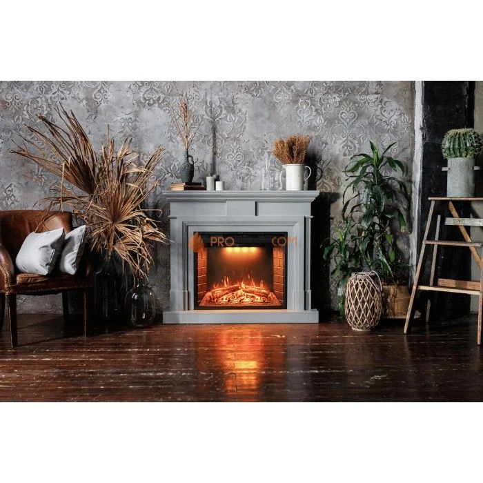 Каминокомплект Royal Flame Coventry Grey - Серый с Электрическим очагом Royal Flame Emerald 28