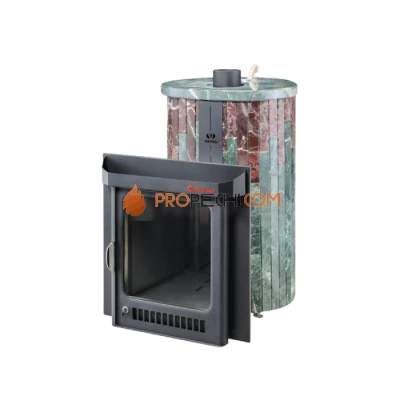 Дровяная печь для бани Ферингер Малютка До 18 м³ - Змеевик + Россо Леванте