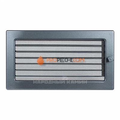 Вентиляционная решетка Kratki 17х30 с жалюзи графит