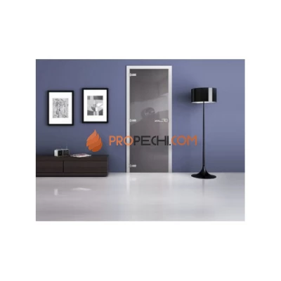 Стеклянная межкомнатная дверь DoorWood с фотопечатью Ral 7004, 2000х700 мм