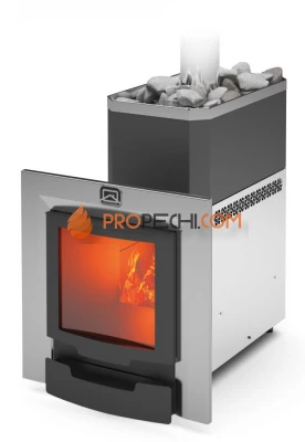 Печь для бани Русь-18 ЛНЗП Профи Панорама (1.1)
