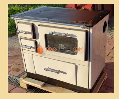 Печь отопительно варочная с водяным контуром и духовым шкафом ПВВ 10 МастерПечь