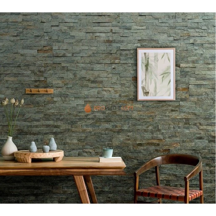 Панель Классик Кварцит Зеленый (600х150мм) упак. (7шт/0,63м2)