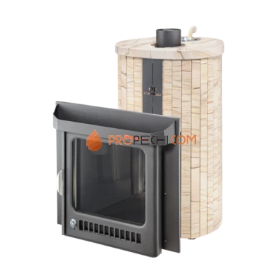 Дровяная печь для бани Ферингер Малютка До 18 м³ - Окаменевшее дерево наборный