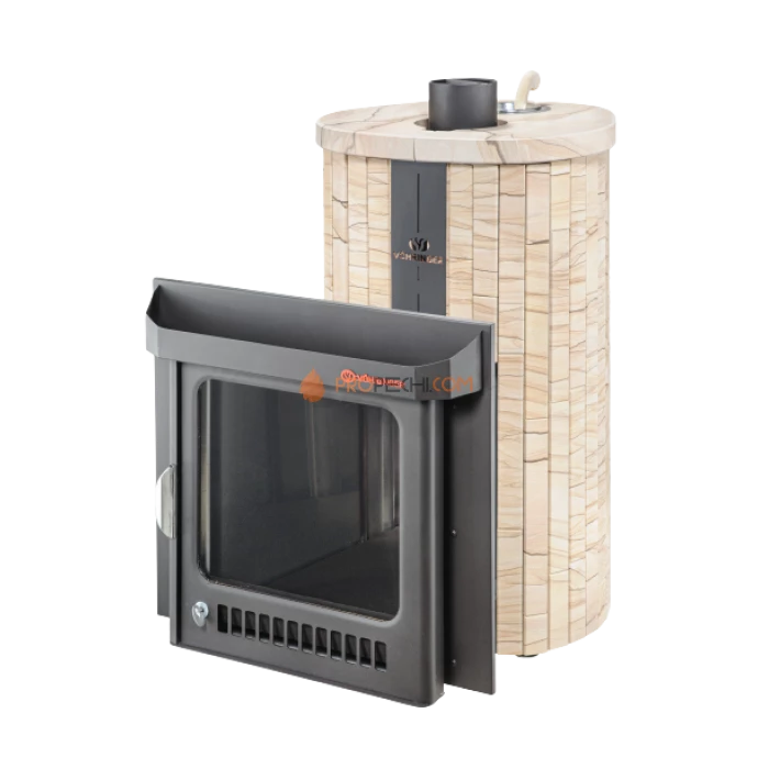 Дровяная печь для бани Ферингер Малютка До 18 м³ - Окаменевшее дерево наборный