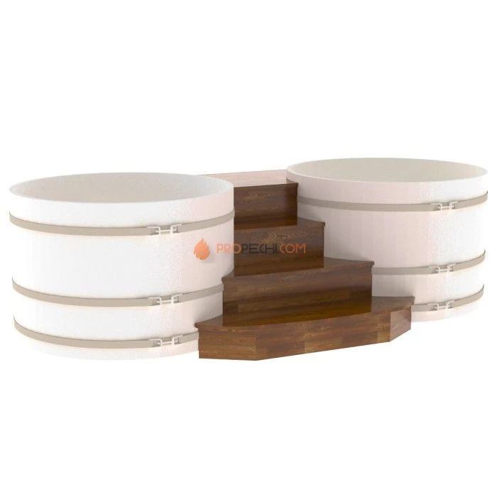 Подиум BentWood на 2 купели D 1,5 СЛ мореный