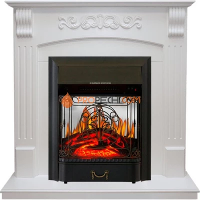 Каминокомплект Royal Flame Sorrento - Белый дуб с очагом Majestic FX M Black