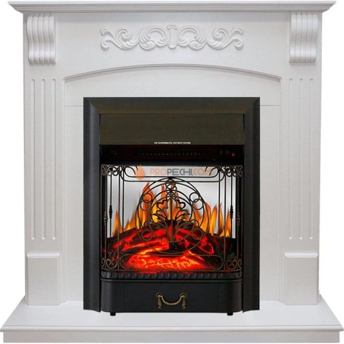 Каминокомплект Royal Flame Sorrento - Белый дуб с очагом Majestic FX M Black