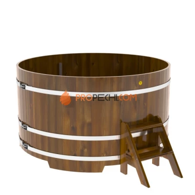 Купель BentWood круглая из мореной лиственницы d=1,80 Рустик