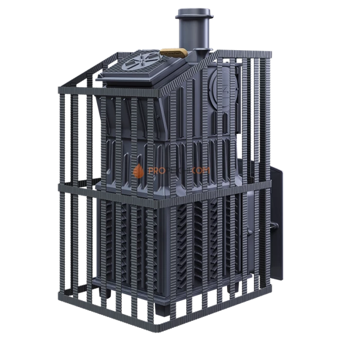 Чугунная печь для бани Гефест Гром 40П2 Ураган