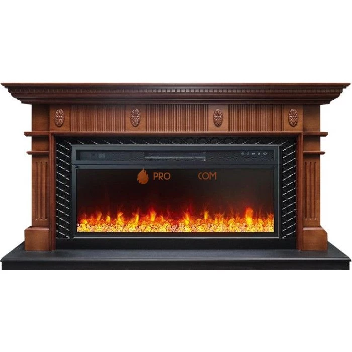Каминокомплект Royal Flame Carlyle - Орех с черным с очагом Vision 42 LED