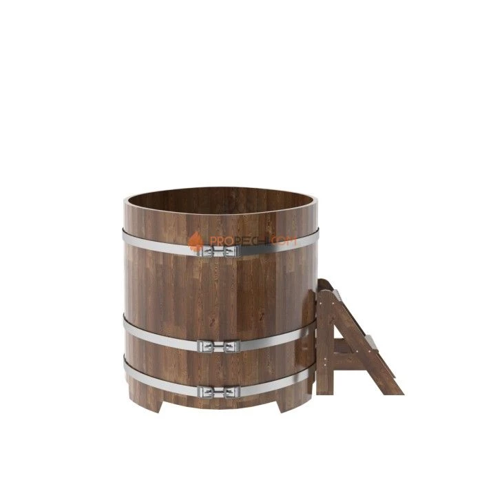 Купель BentWood овальная из сращенных ламелей мореной лиственницы 1,02х1,68