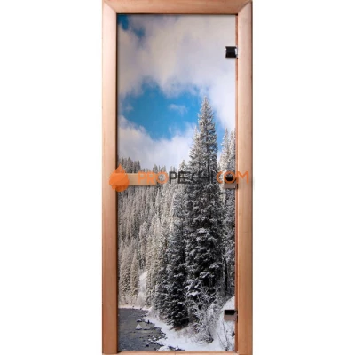 Дверь для бани DoorWood Фотопечать А095, 2000x700 мм