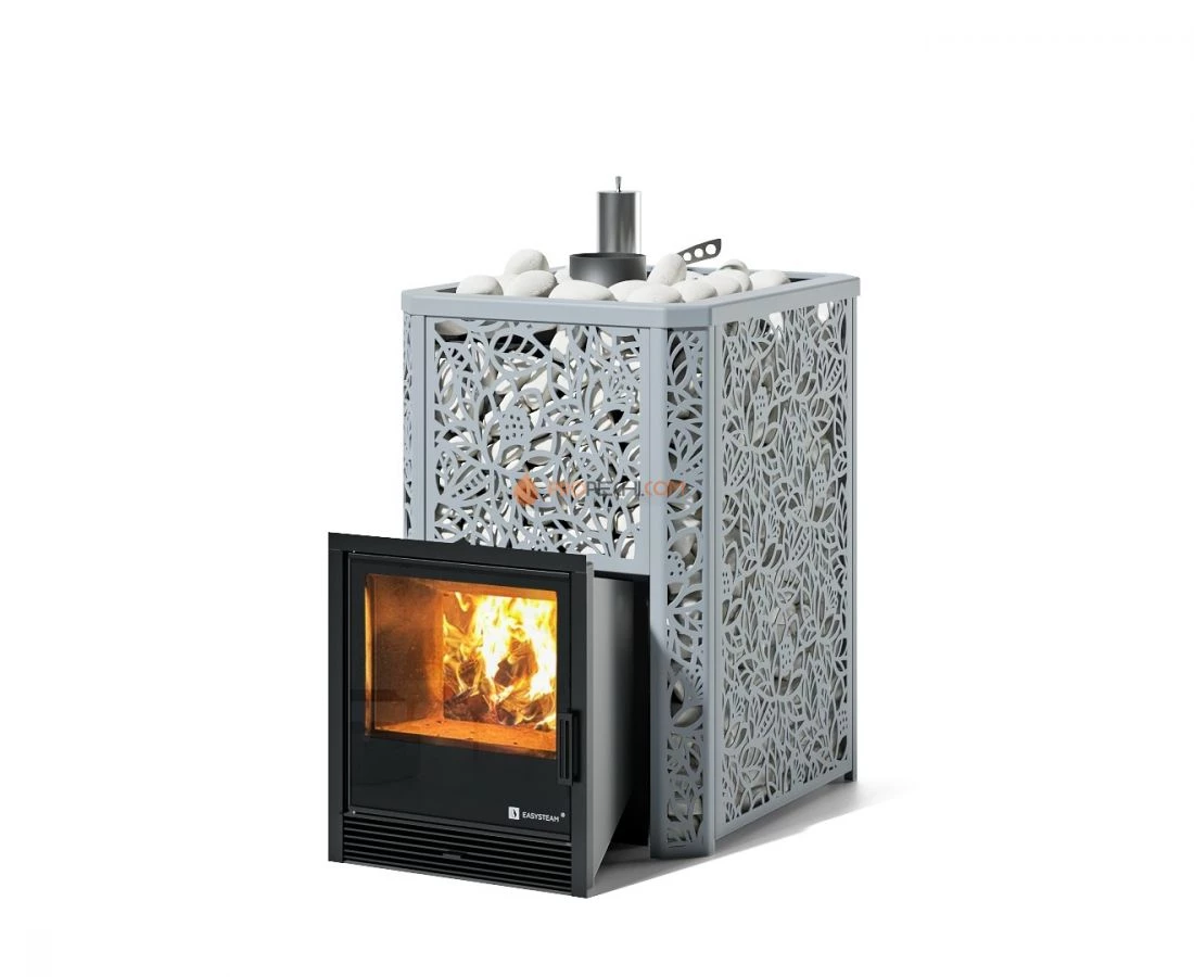 Печь для бани Изистим Ялта 25 К/2024 Хохлома серый