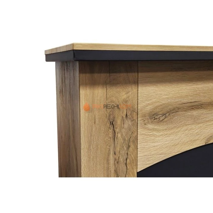 Каминокомплект Royal Flame Barcelona (разборный) - Дуб галифакс с очагом Fobos FX M Brass