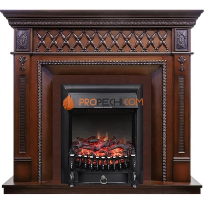 Каминокомплект Royal Flame Alexandria - махагон коричневый антик с очагом Fobos FX Black
