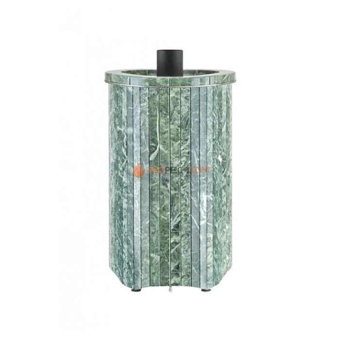 Дровяная печь для сауны Ферингер Мини До 16 м³ - Змеевик - цельные ламели - обрамление Камень