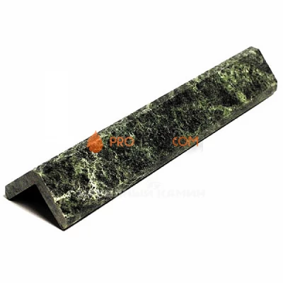 Уголок полированный змеевик 300x40x40 мм.