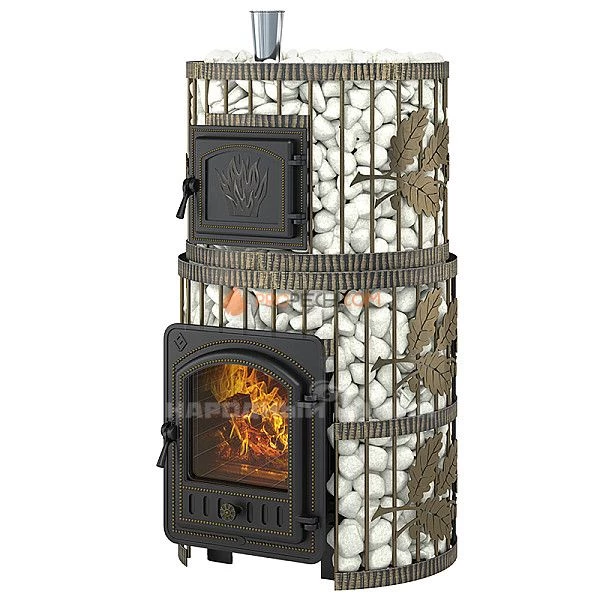 Печь для бани Эверест Легкий пар Профи Ковка по-серому, б/в