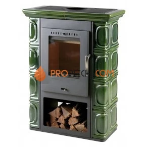 Печь-камин Thorma BORGHOLM Keramik, оливковозеленая