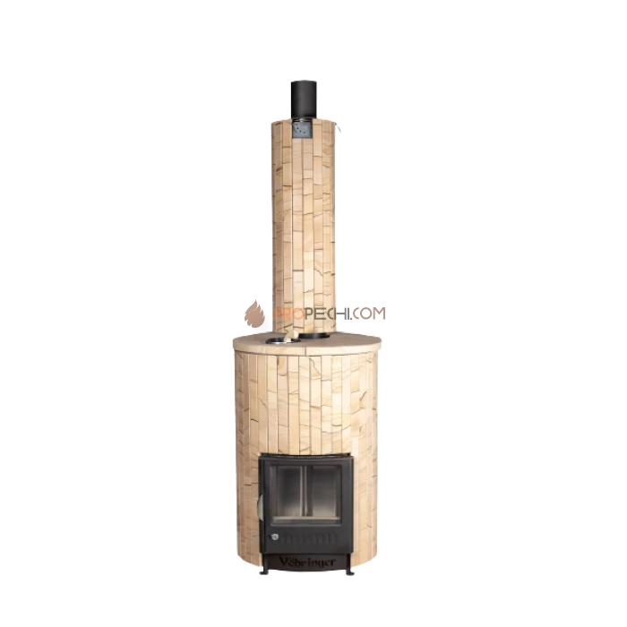 Дровяная печь для бани Ферингер Уют-18 до 18 м³ - Окаменевшее дерево наборный