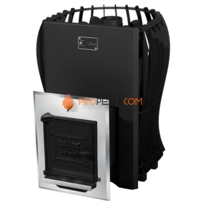 Дровяная печь для бани Вулкан Этна 20 Премиум тоннель чугун