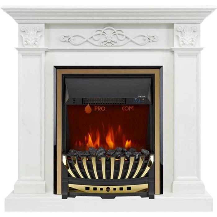 Каминокомплект Royal Flame Verona - Белый дуб с очагом Aspen Gold