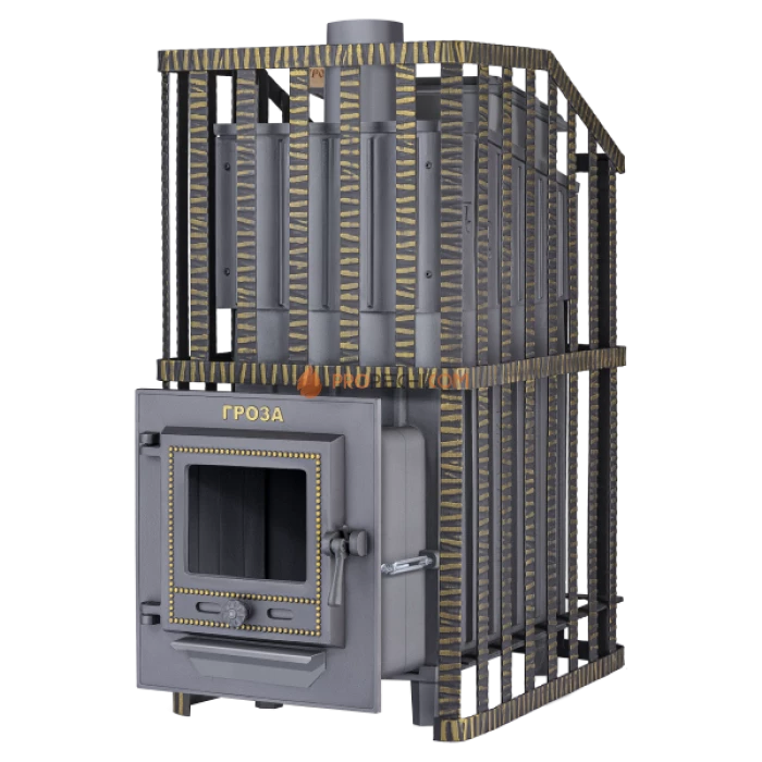 Чугунная печь для бани Гефест Гроза 18М Ураган