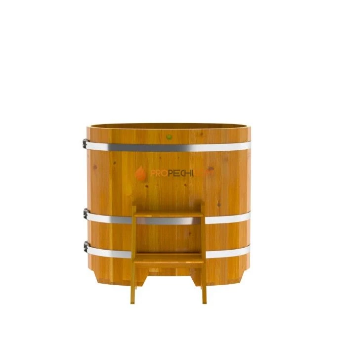 Купель BentWood овальная из натуральной лиственницы 0,59х1,06 Рустик