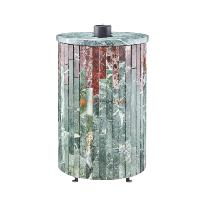 Дровяная печь для бани Ферингер Уют-18 до 18 м³ - Змеевик + Россо Леванте