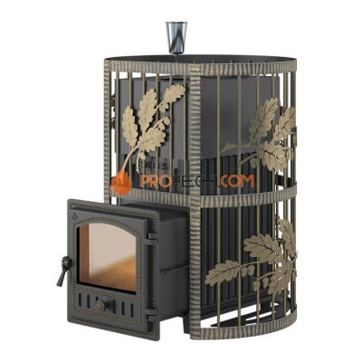 Чугунная печь для бани Эверест Ковка 24 (280) закрытая каменка