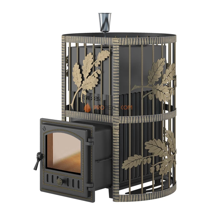 Чугунная печь для бани Эверест Ковка 24 (280) закрытая каменка