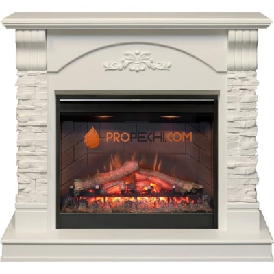 Каминокомплект Dimplex Prague - Белый /Сланец белый с очагом Symphony 26 inch DF2608-INT