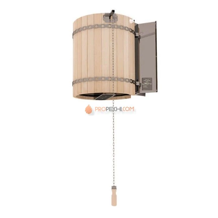 Обливное устройство Инжкомцентр ВВД Ливень ПРО с деревянным обрамлением светлое дерево