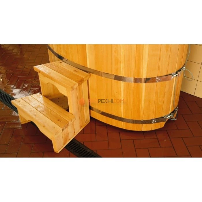 Купель овальная НКЗ из кедра, 100x120x200 см / 40 мм