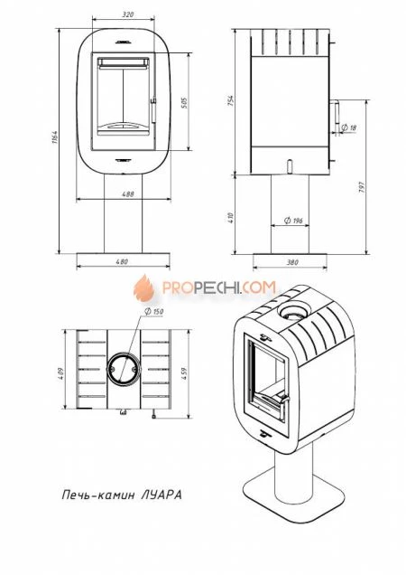 Печь-камин Мета-Бел Луара