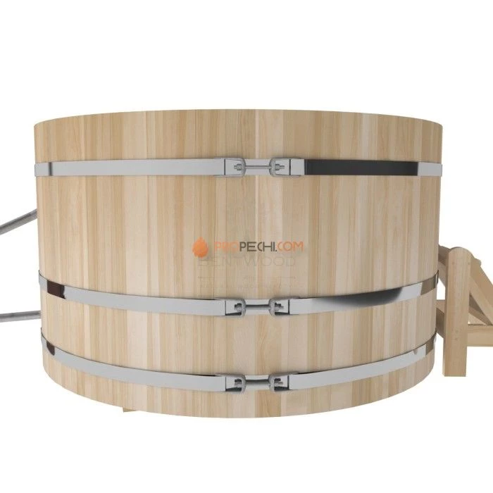 Фурако BentWood из кедра D=1.8 с наружной печкой премиум