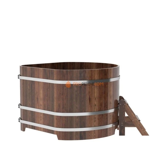 Купель BentWood угловая из мореной лиственницы 1,37х1,37