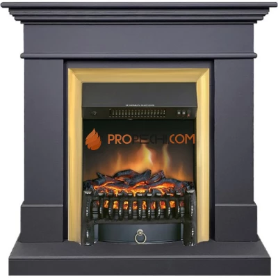 Каминокомплект Royal Flame California SFT (Разборный) - Серый графит с очагом Fobos FX Brass