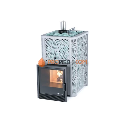 Дровяная печь для бани ИзиСтим Ялта 25 в кожухе Модерн