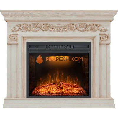 Каминокомплект Royal Flame Athena - Слоновая кость с патиной с очагом Emerald 23