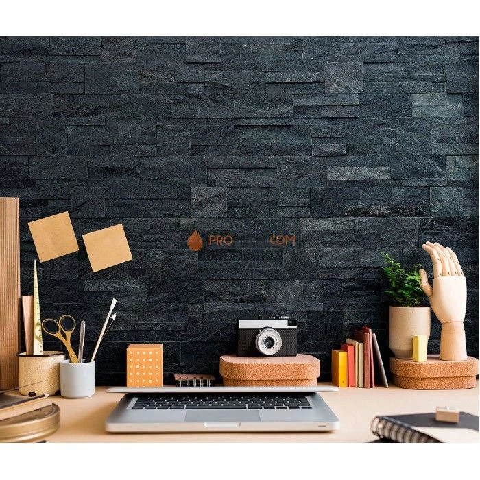 Панель Модерн Кварцит Чёрный (350х180мм) упак. (6шт/0,378м2)