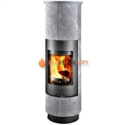 Печь-камин Thorma Delia, черный/serpentino