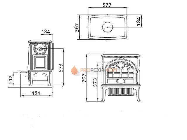 Печь-камин Jotul F 3 CB, BBE