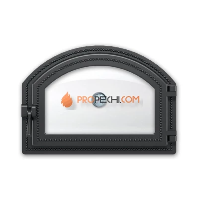 Дверка Везувий 222 с термометром (Антрацит)