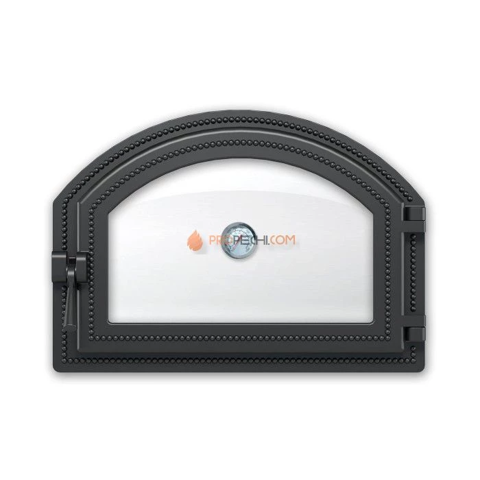 Дверка Везувий 222 с термометром (Антрацит)