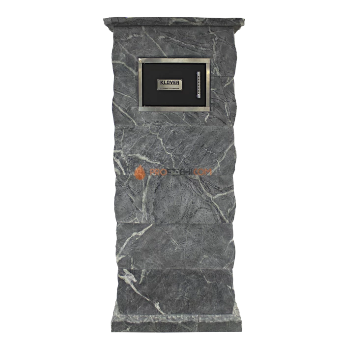 Газовая печь для бани Klover RT 35-RV 310S ( Талькомагнезит Скала, прямые углы )