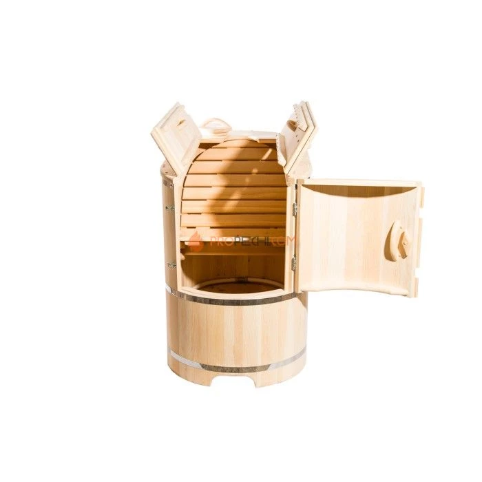 Фитобочка полулежачая НКЗ PREMIUM ЛЮКС из кедра, 115x78x140 см / 40 мм